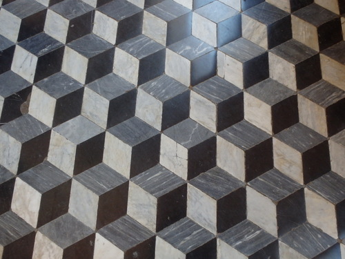 Mind bending floor tiles.